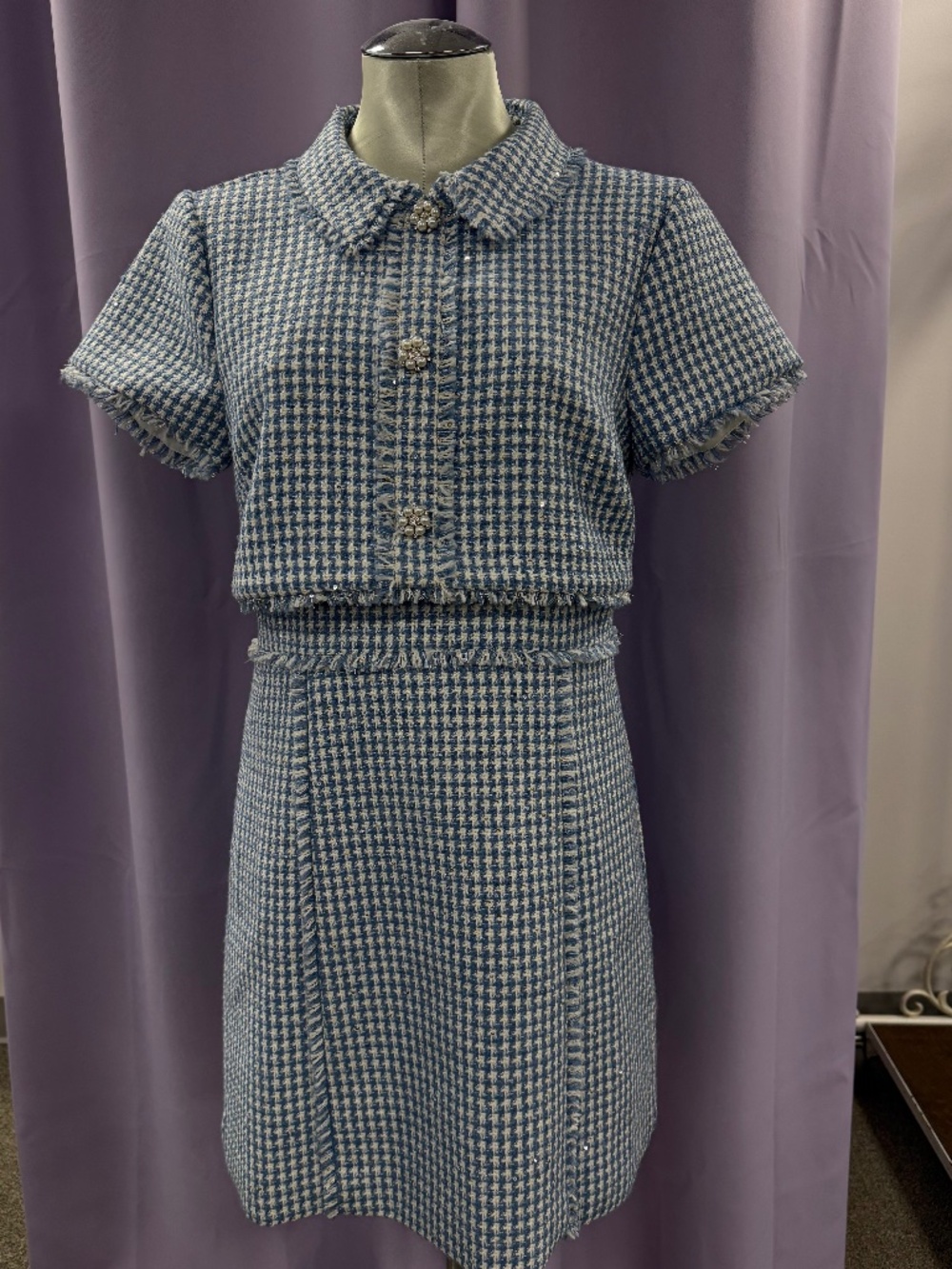 NWT Likely Daisy Blue Tweed Dress